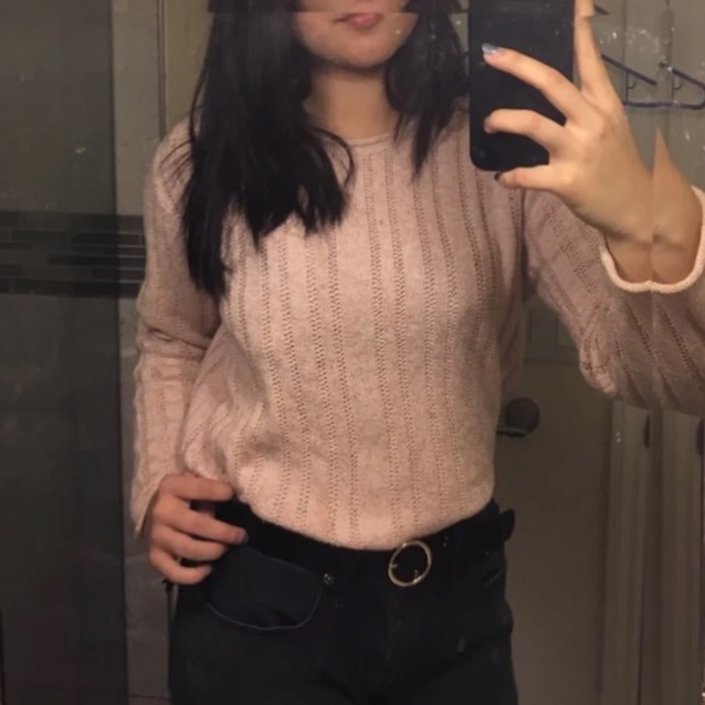 Pink knit sweater